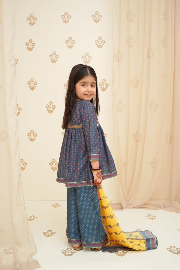 Chiffon Embroidered 3 Pc Suit Pista Green