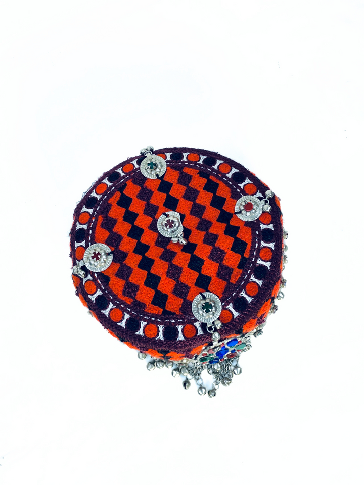 Afghan Kuchi hat for men and women  traditional tribal cap with colorful designs