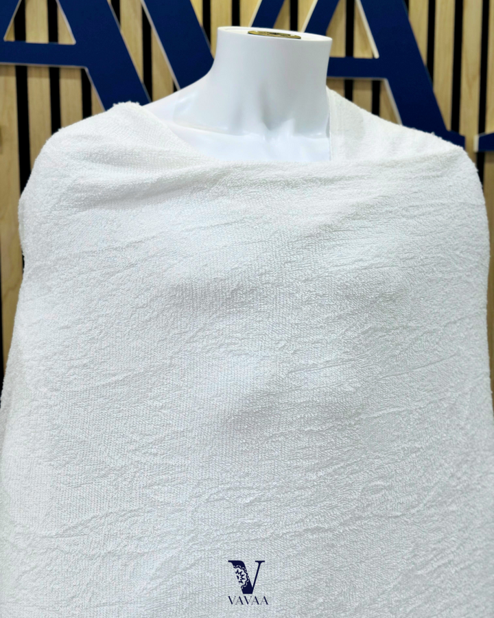 Two-piece Ihram for men – plain white unstitched fabric, Rida and Izar

