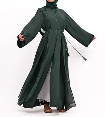 Vavaa elegant women’s grey abaya near me for casual or formal wear UK