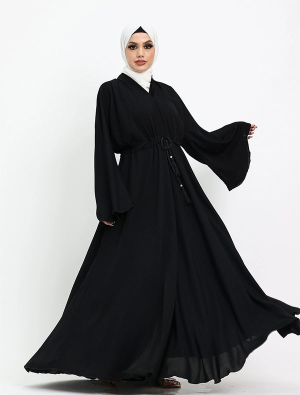 Elegant black Salifah Abaya dress for women – a modest and stylish abaya perfect for everyday wear