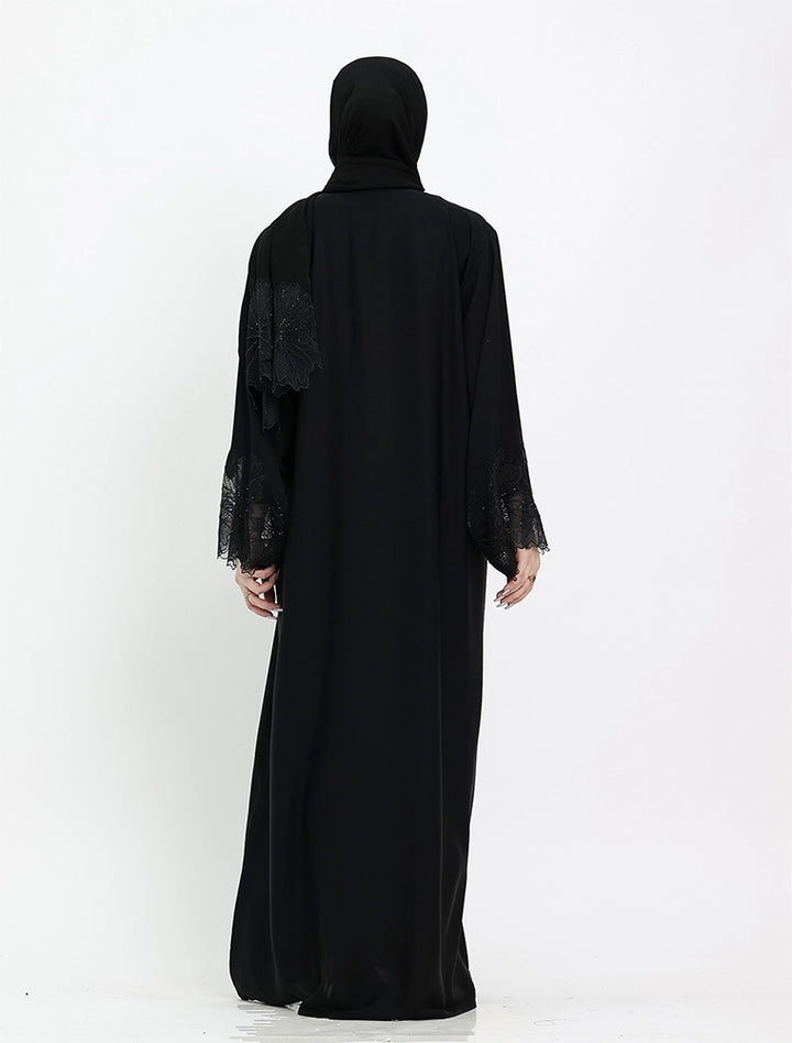 Elegant black abaya dress for women from the Heyam Abaya collection – a modest and stylish abaya perfect for everyday wear