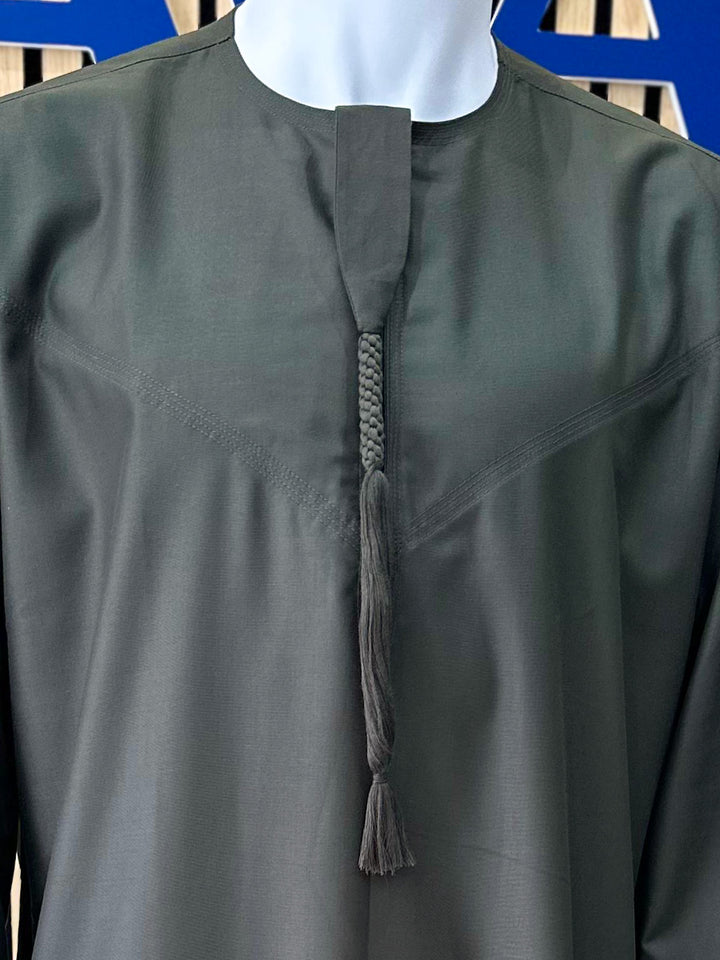 Men’s dark green kandura – authentic Emirati thobe UK collection

