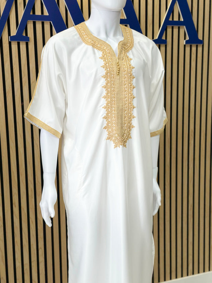 Cream Moroccan thobe for men – Vavaa UK Outlet

