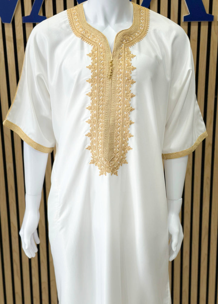 Cream Moroccan thobe for men – at Vavaa in UK Outlet

