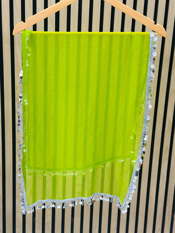 Elegant green Afghan dupatta for girls perfect for cultural festivals, Eid, and weddings