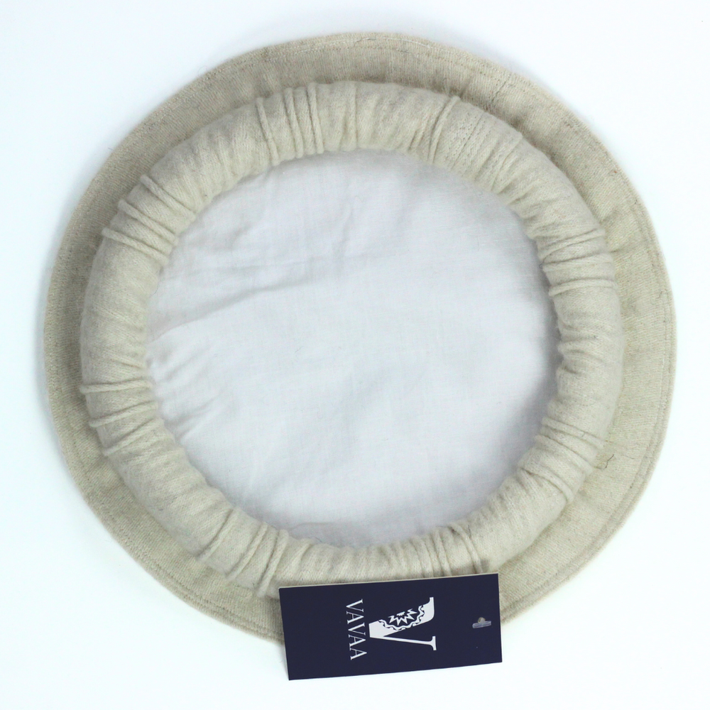 Plain Pakol Lilac White Wool Cap | Vavaa London | Affordable Price