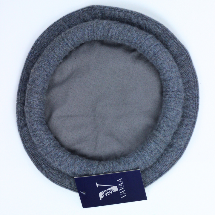 Dark grey pure wool Chitrali Pakol hat for men  shop online at Vavaa outlet near me in UK.