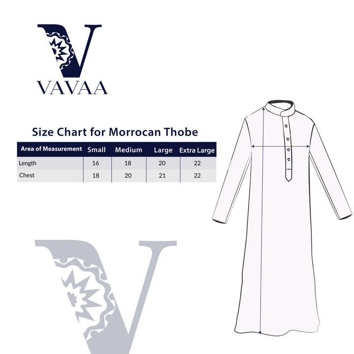 Vavaa UK Outlet Moroccan thobe in mocha black size chart

