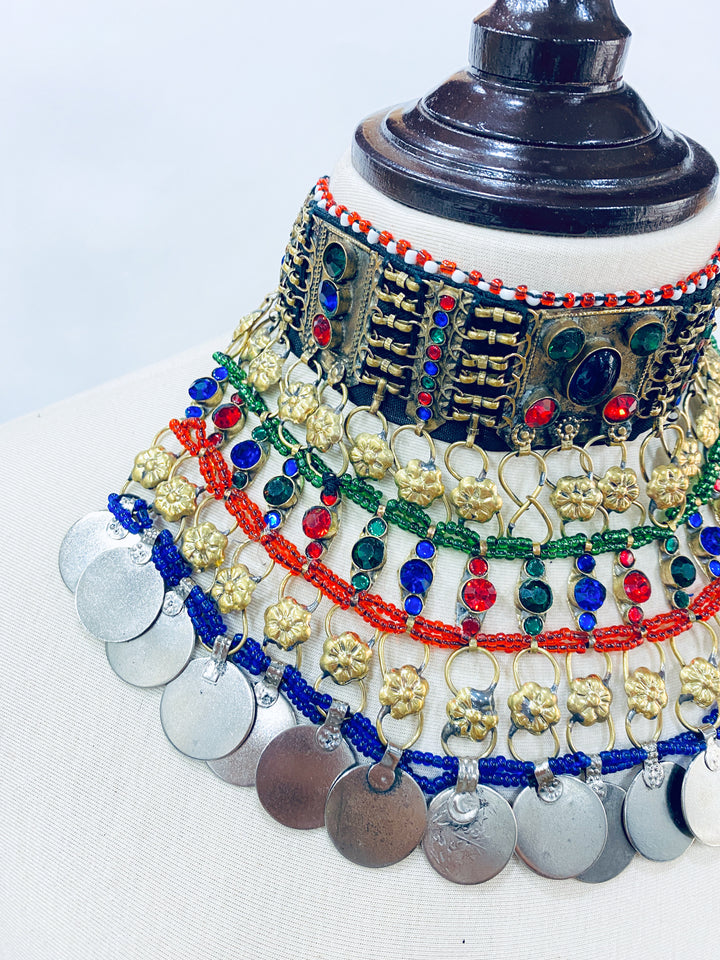 Handmade Afghan tribal jewellery set  bold statement piece from Vavaa London