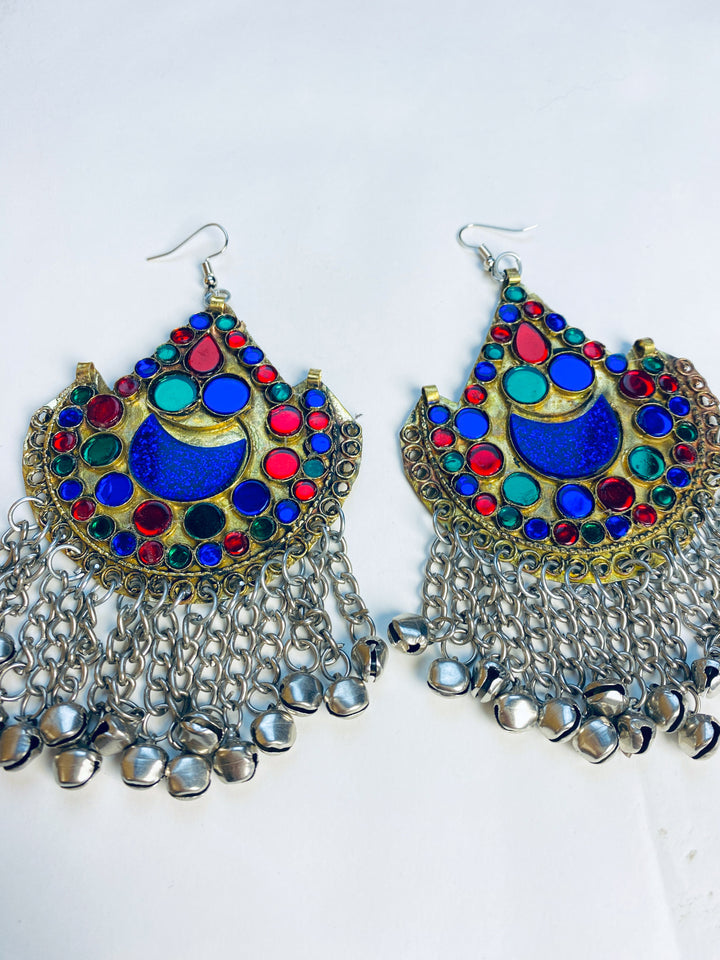 Afghan handmade jewellery with silver coins and bright beads  Vavaa UK collection