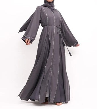 Women’s grey abaya by Vavaa near me in the UK, perfect Islamic wear