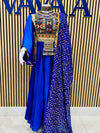 Afghan Kuchi Dress | Embroidered Blue