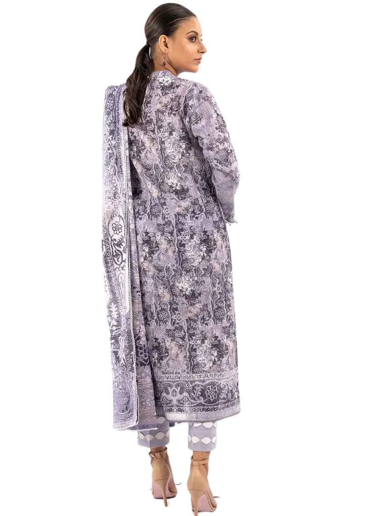 Winter collection stitched khaddar dress for women in purple tones near me.