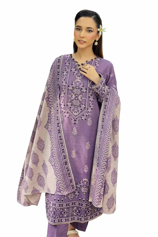 purple khaddar suit near me with matching dupatta perfect for events, available near me.