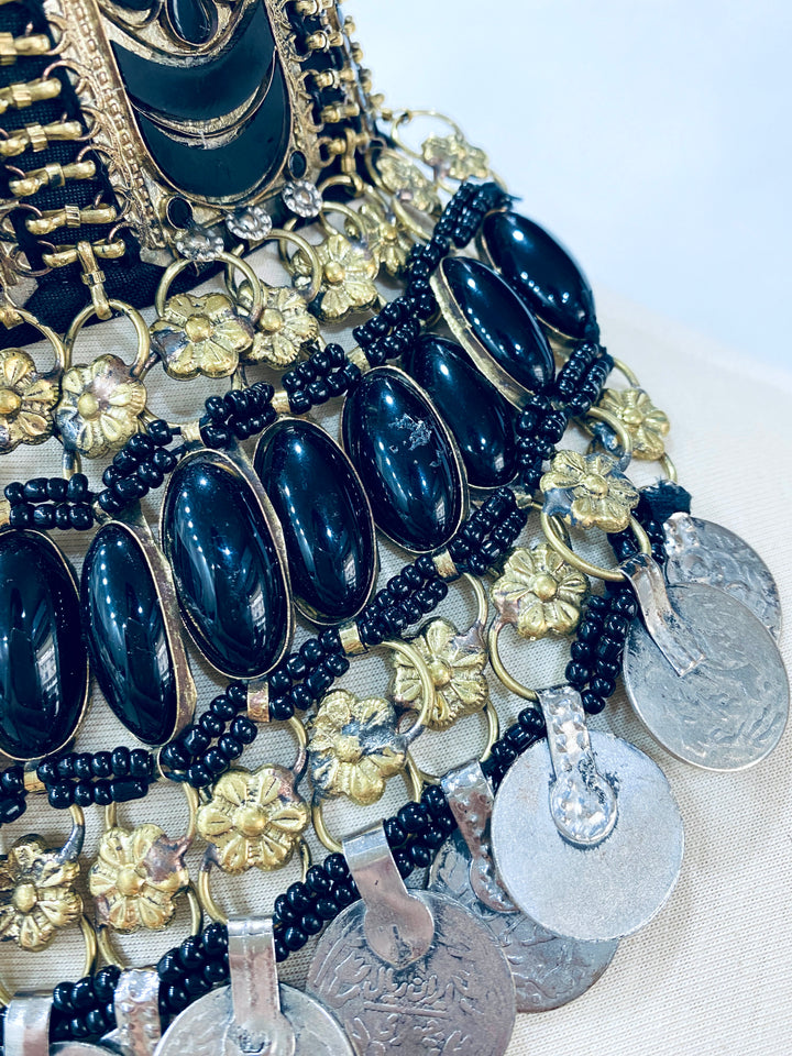 Vintage Afghan traditional jewellery with colorful stones and silver details, handmade by Afghan artisans, available at Vavaa UK outlet near you, close to you, local in the UK, perfect for weddings, parties, and cultural occasions.