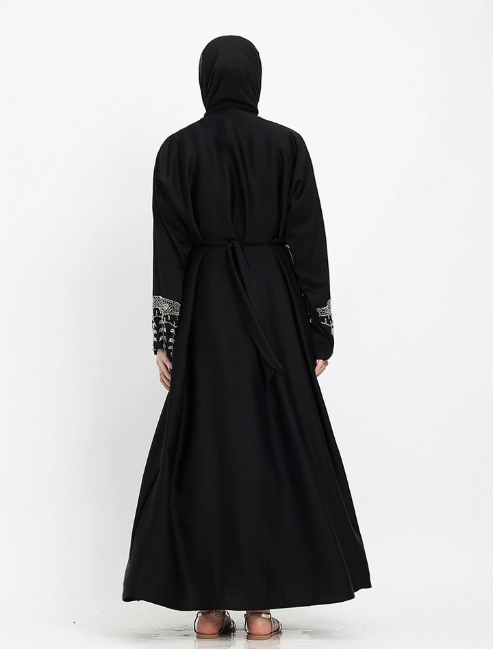 Modest two-piece abaya near me outfit with hijab shop online or visit Deansbrook Road abaya outlet.