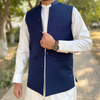Navy blue waistcoat available in 11.11 sale near me at an affordable price from Vavaa Clothing.