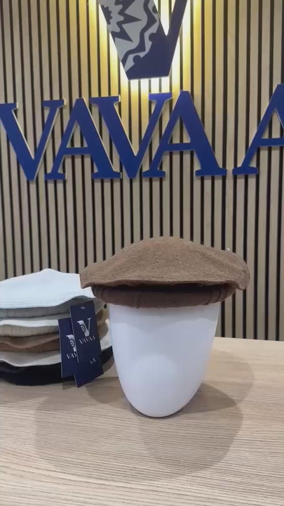 Mens brown Pakol made from pure wool available near me at Vavaa UK outlet.