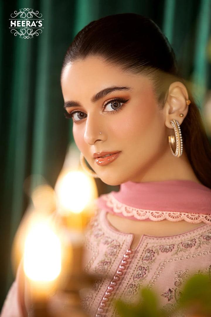 pink salwar kameez 3-piece stitched suit with chiffon dupatta near me in uk.