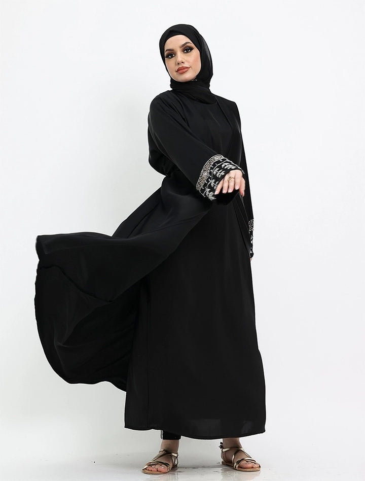 Tuan Abaya Two-Piece with slip and hijab  luxury modest fashion near me at Vavaa.