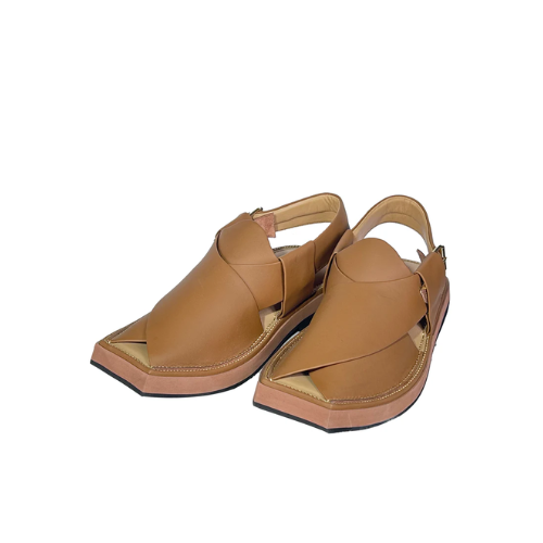 Kaptaan Chappal Light Brown | Traditional Footwear London