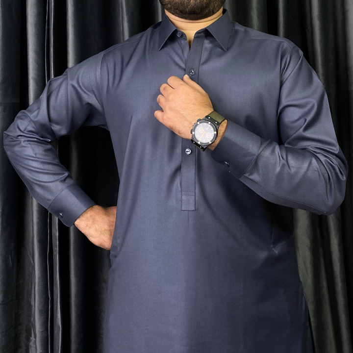 Shop men's charcoal kameez shalwar at Vavaa Clothing with a limited-time offer, available for delivery across the UK.