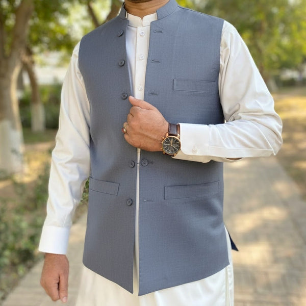 Limited time offer on light grey waistcoat by Vavaa Clothing London – elegant and stylish design.