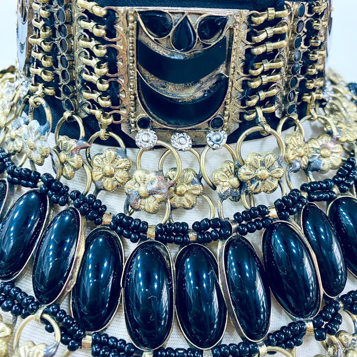 Vintage Afghan traditional jewellery with bright stones and silver work, handmade by Afghan artisans, available at Vavaa UK store near you, close by, local shop in the UK, perfect for weddings, festivals, and special occasions