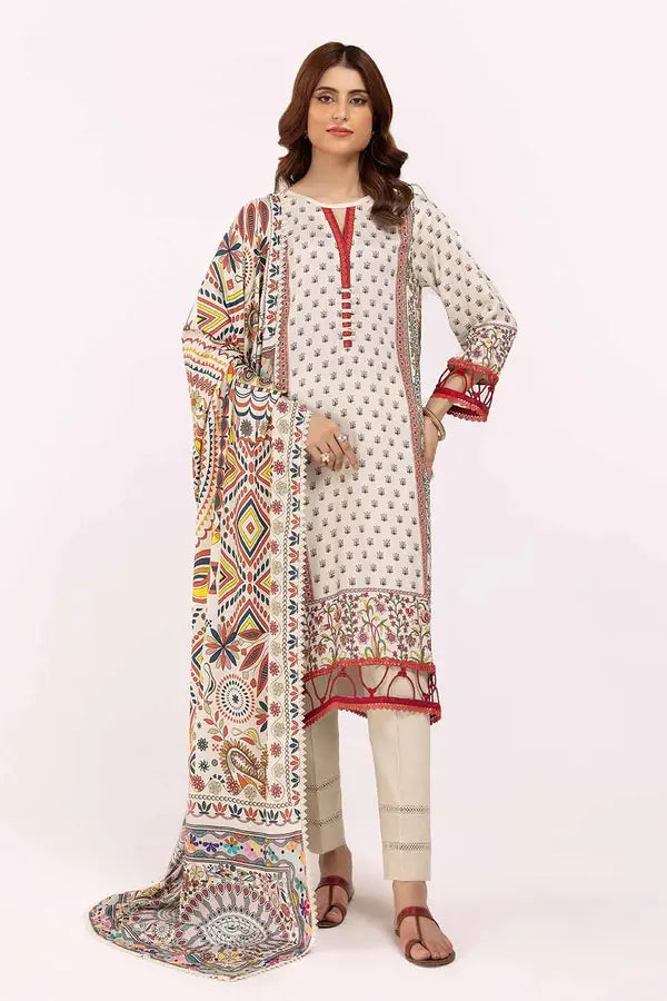 Printed 3 piece Cotail stitched suit  best ethnic wear option near me at Vavaa in UK.