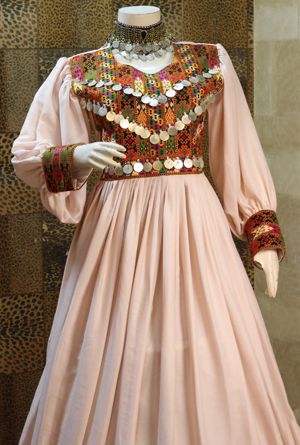 Vavaa pink Afghan traditional Kuchi vintage dress for women near me
