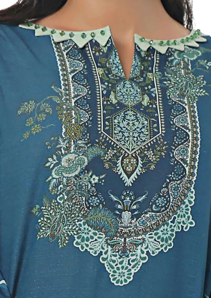 3-piece women’s khaddar stitched suit for casual and formal wear available at discounted prices near you.