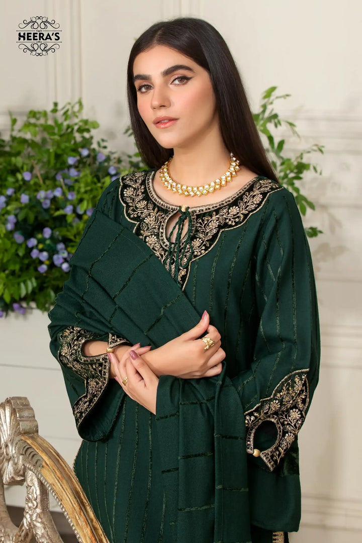 Green linen and velvet traditional outfit near me.